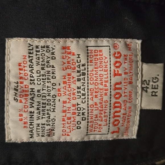 Navy blue London Fog zip up size 42 reg. Men's jacket - Picture 4 of 17